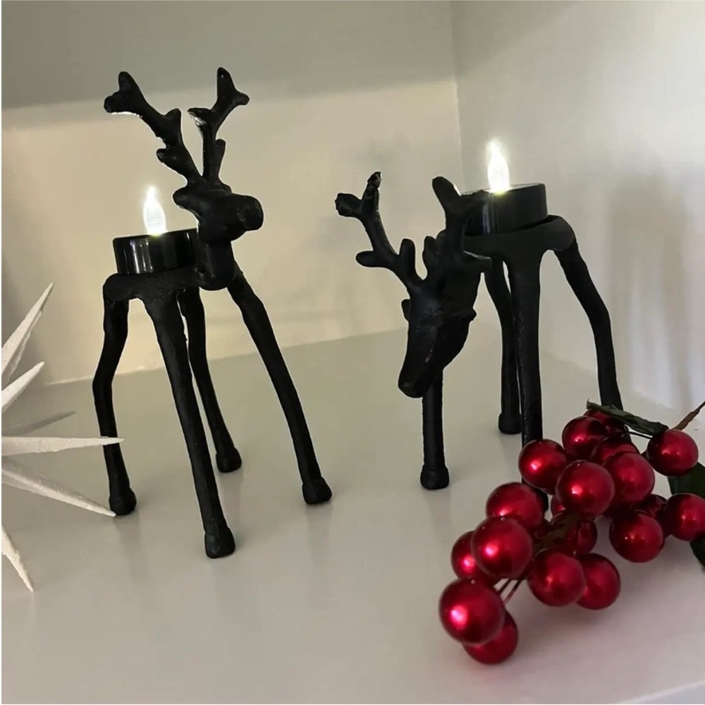 ALDI Reindeer Tealight Holder Set